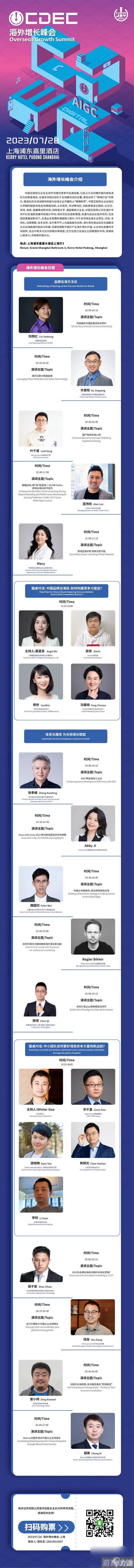 【会议】日程公布!海外增长峰会日程