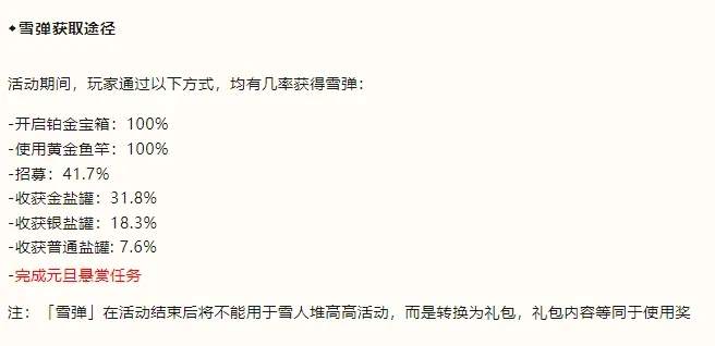 咸鱼之王2025元旦活动雪人高高新年到雪弹获得攻略！